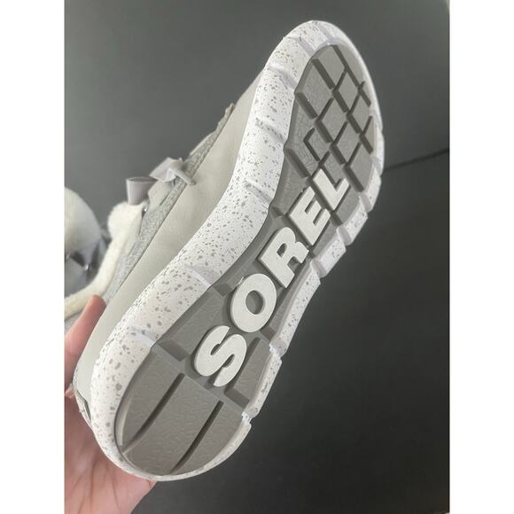 Sorel Grey Felt Sherpa Lining Short Winter Boot Women’s 6.5 Lace Up - Picture 9 of 12